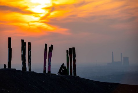 The Haniel spoil tip, 185 metre high spoil tip, at the Prosper Haniel mine, which was closed in