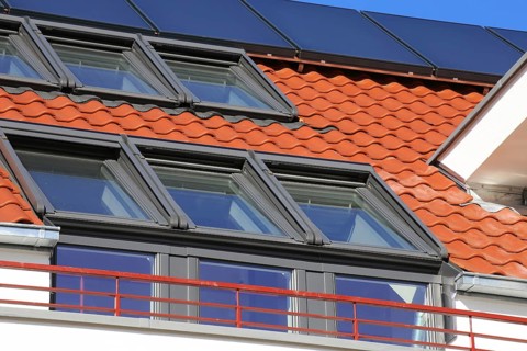 Modern new façade connection window or skylight