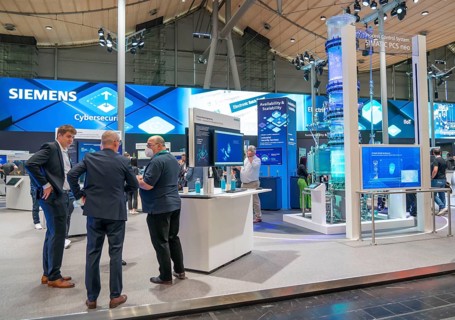 First day at the Hannover Messe 2022, industrial trade fair, after a 2-year corona break,
