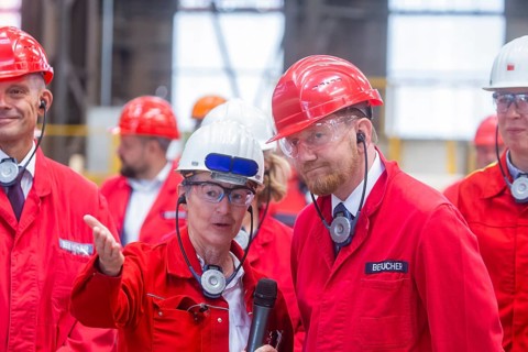 Minister President Michael Kretschmer takes part in the inauguration of a hydrogen-capable forging