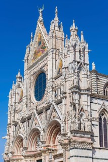 Cathedral, old town, architecture, landmark, travel, tourism, blue sky, Siena, Tuscany, Italy,