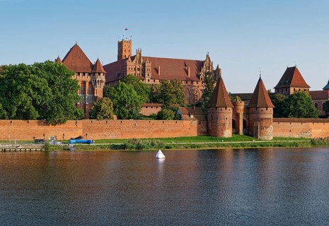Marienburg Monastery, brick Gothic-style castle and former seat of the Teutonic Order, in the town