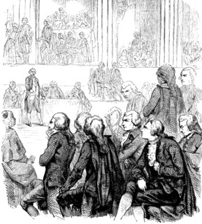 National Assembly in the Paulskirche in Frankfurt am Main, revolution, representation of the
