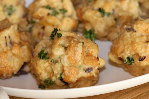 Homemade bread dumplings