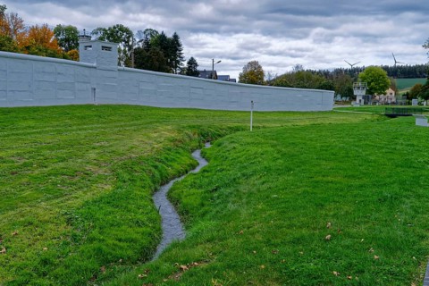 German-German Museum Mödlareuth, with a detailed replica of the Wall. The former German-German