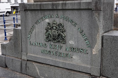 Historic memorial stone commemorating the visit of Queen Victoria and Prince Albert on 24 August