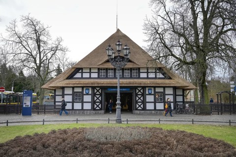 Dahlem Dorf underground station, Königin-Luise-Straße, Dahlem, Steglitz-Zehlendorf, Berlin,