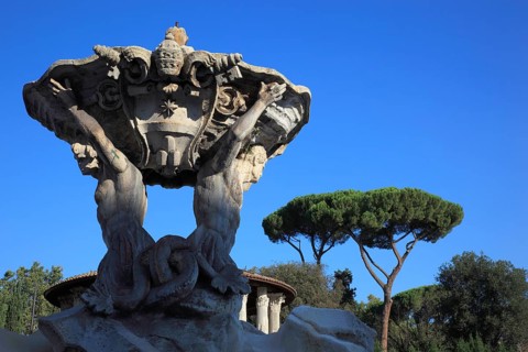 Piazza della Bocca della Verita, Fontana dei Tritoni, Triton Fountain, Rome, Italy, Europe