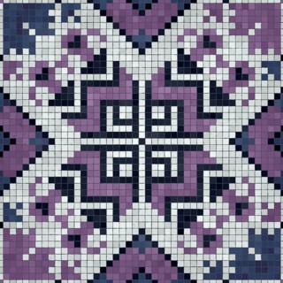 Mosaic tiles background, seamless vector pattern