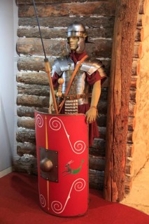 Roman soldier, Iron Age museum, Andover, Hampshire, England, UK