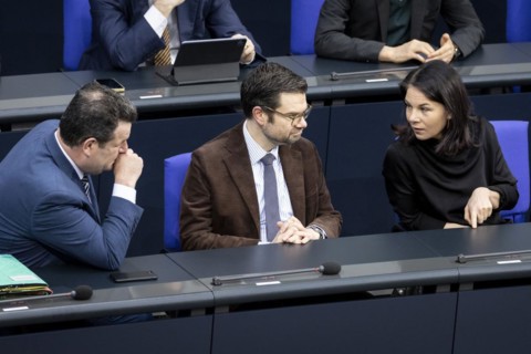 Hubertus Heil (SPD), Federal Minister of Labour and Social Affairs, Marco Buschmann (FDP), Federal