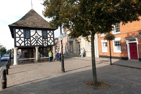 Historic town hall museum building Royal Wootton Bassett, Wiltshire, England, UK