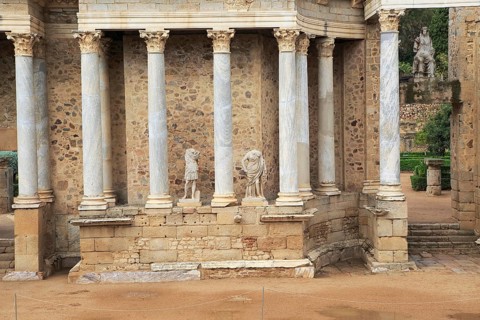 Teatro Romano, Roman Amphitheatre, Merida, Extremadura, Spain, Europe