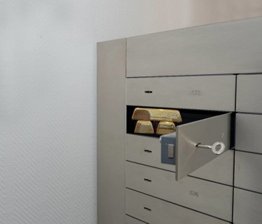 Gold bars in the safe deposit box
