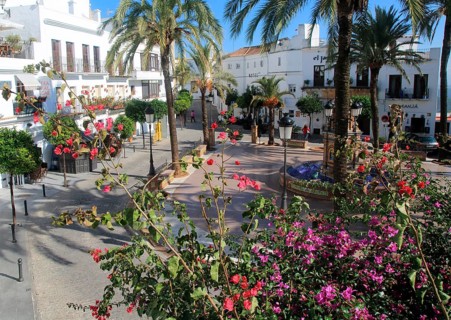 Plaza de Espana, Vejer de la Frontera, Cadiz Province, Spain, Europe