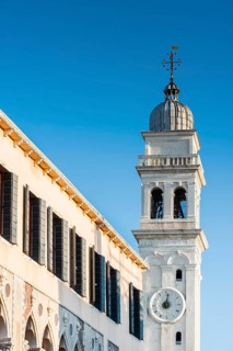 Steeple of San Girgio dei Greci, church, city trip, holiday, travel, tourism, lagoon city,