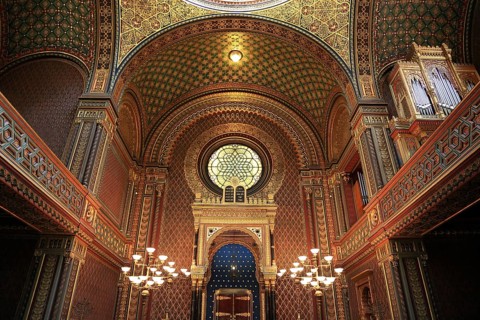 Interior view, Spanish Synagogue in the Josefstadt district of Prague, Czech Republic, Europe