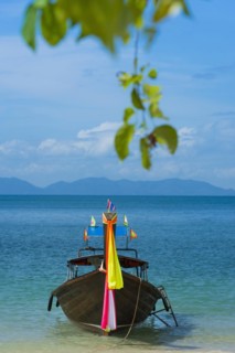 Longtail boat near Krabi, weather, sky, nature, beach, beach holiday, beach holiday, asian,