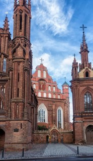 Old catholic church in the center of Vilnius
