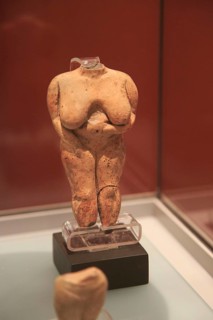 Venus of Malta female stone carved figure from Hagar Qim temples, National Museum of Archaeology,
