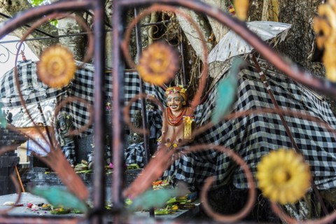 Altar of a temple with female figure, Hindu, Hindu, world religion, religion, temple, Hinduism,