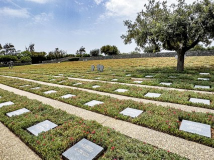 Part of a German military cemetery inaugurated in 1974 by the German War Graves Commission on a