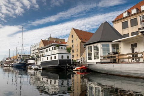 Houseboats, Christianshavns Canal, Copenhagen, Denmark, Europe