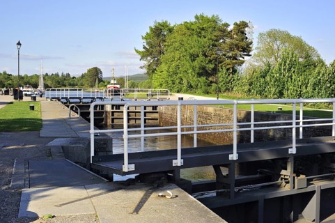 Neptune's Staircase, a staircase lock comprising eight locks on the Caledonian Canal at Banavie,