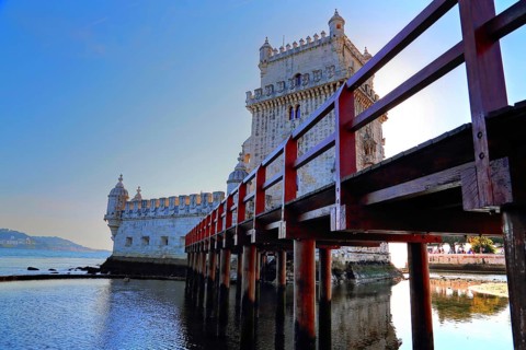 Lisbon, Belem Tower at sunset