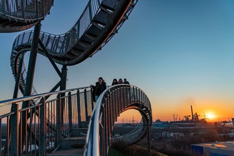 Landmark Angerpark Tiger & Turtle, Magic Mountain, walk-in sculpture in the form of a rollercoaster
