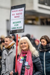 Demo by the group North Rhine-Westphalia Erwacht, a mixture of anti-vaccination activists, lateral