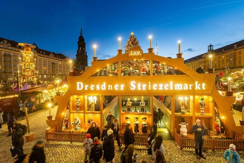 The Dresden Striezelmarkt is a Christmas market in Dresden. It has been held in Advent since 1434,