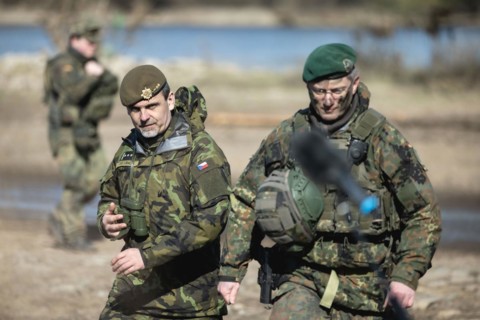 (L-R) Colonel Jiri Lila, Commander 4th Rapid Deployment Brigade, and Brigadier General Alexander