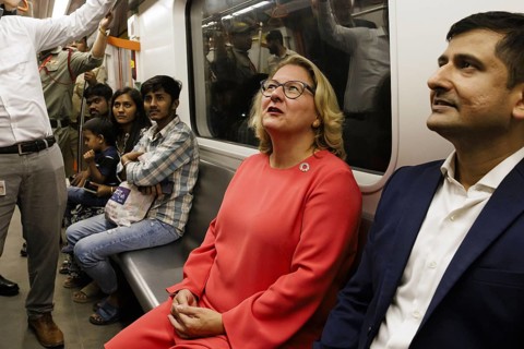 Svenja Schulze (SPD), Federal Minister for Economic Cooperation and Development, visits a metro
