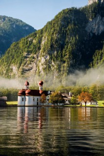 Church of St Bartholomä, Königssee, Schönau, Berchtesgaden National Park, Berchtesgadener Land,