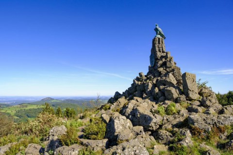 Aviation memorial, Wasserkuppe, Rhön, district of Fulda, Hesse, Germany, Europe