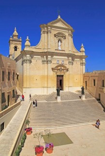Cathedral church of the Assumption in citadel castle Il-Kastell, Victoria Rabat, Gozo, Malta,