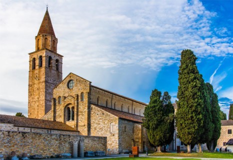 Basilica of Aquileia from the 11th century, largest floor mosaic of the Western Roman Empire,