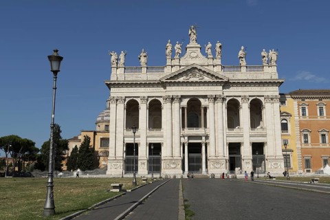 Main façade of the Lateran Basilica, Basilica San Giovanni in Laterano, Cathedral of the Diocese of