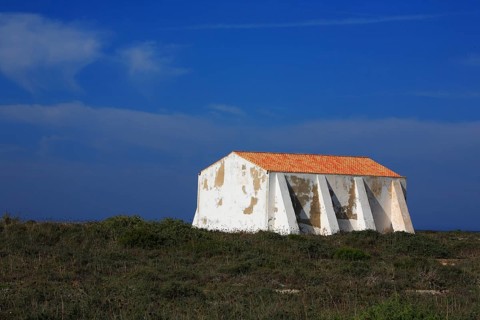 Historic assembly and court hall in the Fortaleza de Sagres, Vila do Infante, Sagres, Algarve,