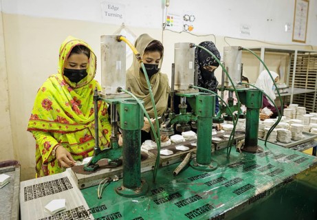 Anwar Khawaja Industries PVT. LTD produces footballs for the Bundesliga, among others. Sialkot, 23
