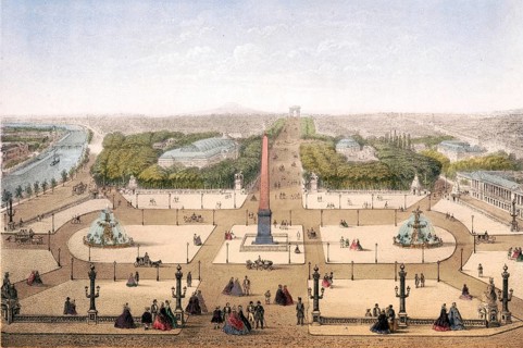 Place de la Concorde, Paris around 1870, France, Historical, digitally restored reproduction from a