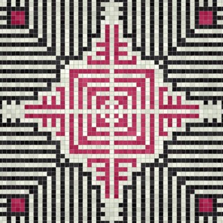 Mosaic tiles background, seamless vector pattern