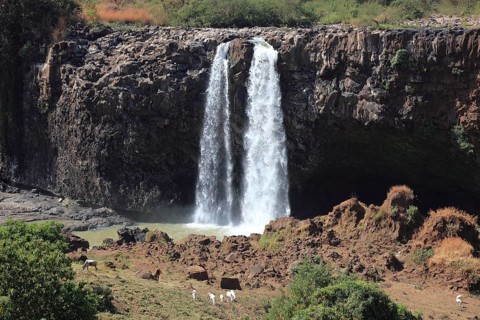 Ahamra region, the Blue Nile waterfall, in the highlands of Abyssinia, Blue Nile, Tis Issat