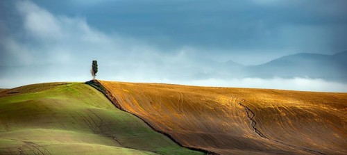 Landscape Panorama Crete Toscana Italy