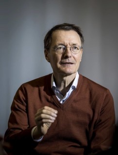Karl Lauterbach (SPD), Federal Minister of Health, recorded during an interview at the Federal