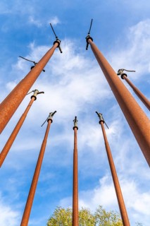Art installation with water pumps by Wolfgang Buntrock and Frank Nordiek, International Art Trail,