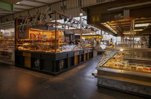 Baked goods, display, Huck bakery, Kleinmarkthalle, covered market hall, Frankfurt am Main, Hesse,