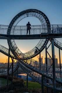 Landmark Angerpark Tiger & Turtle, Magic Mountain, walk-in sculpture in the form of a rollercoaster