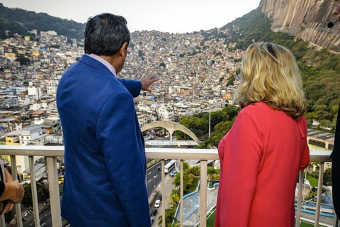 Svenja Schulze (SPD), Federal Minister for Economic Cooperation and Development, during a visit to